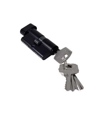 Цилиндровый механизм Цилиндр Pallini ключ-завертка P 60 CK (25*10*25) MatBlack 